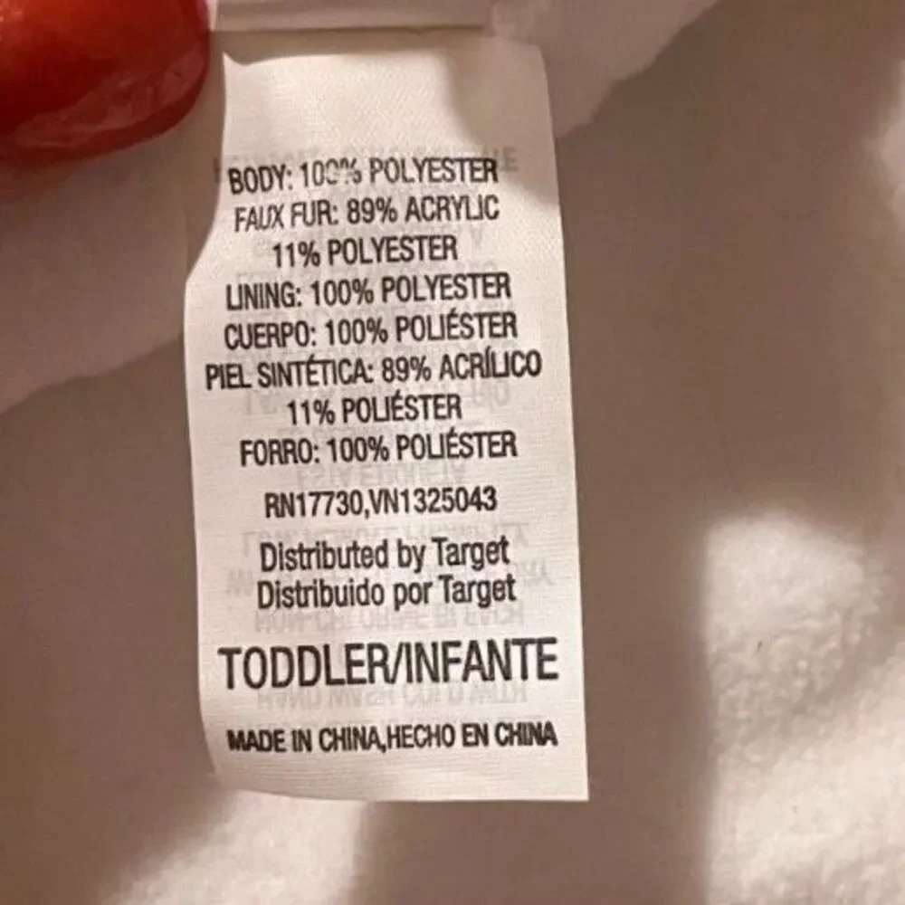 Target Toddler Girl's White Sherpa Fleece Beanie Hat With Pom Pom's